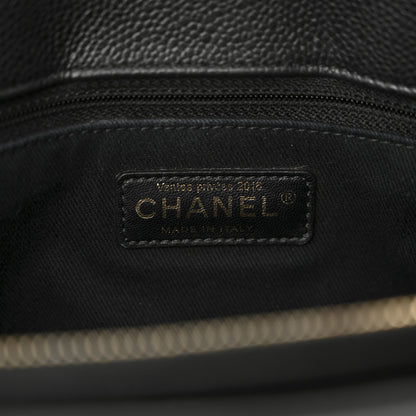 Chanel Caviar Quilted CC Timeless Soft Tote Black 6 of 12
