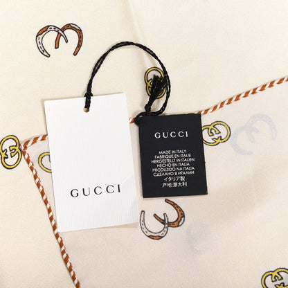 Gucci Silk Twill Poket Logos Pocket Square Ivory 2 of 4