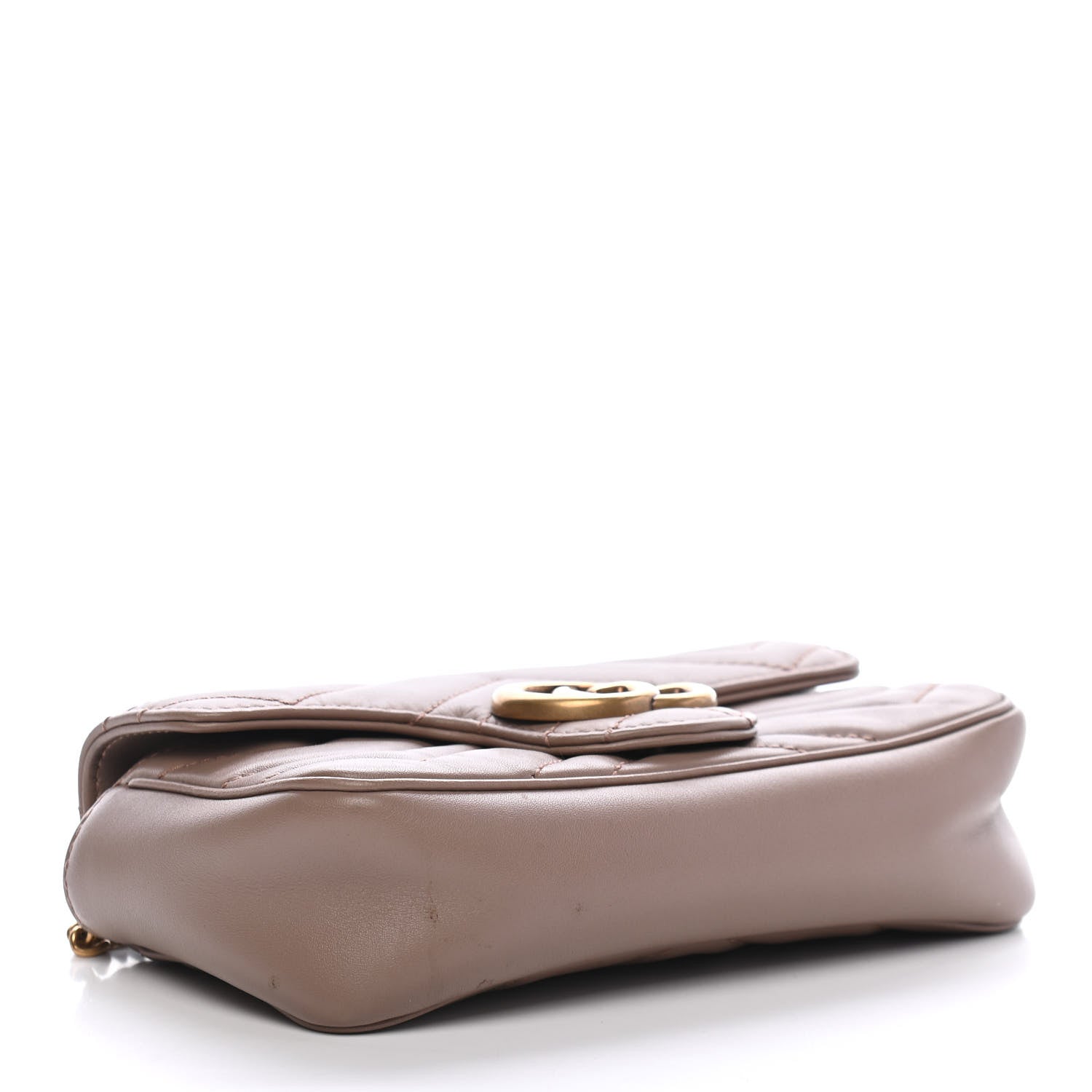 Gucci Calfskin Matelasse Super Mini GG Marmont Shoulder Bag Porcelain Rose 6 of 20