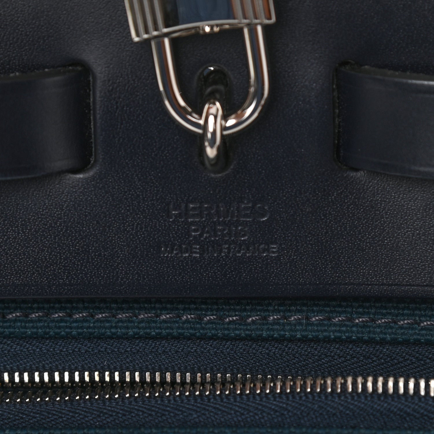 Hermes Vache Hunter Toile Herbag Zip 31 PM Deep Blue 7 of 12
