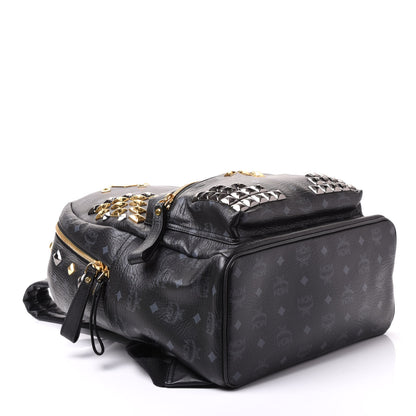 MCM Visetos Studded Medium Stark M Backpack Black 3 of 11