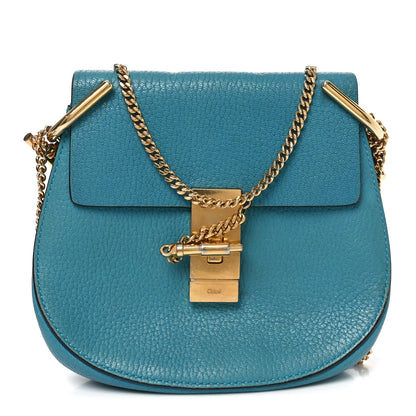 Chloe Grained Lambskin Mini Drew Shoulder Bag Sky Blue 1 of 9