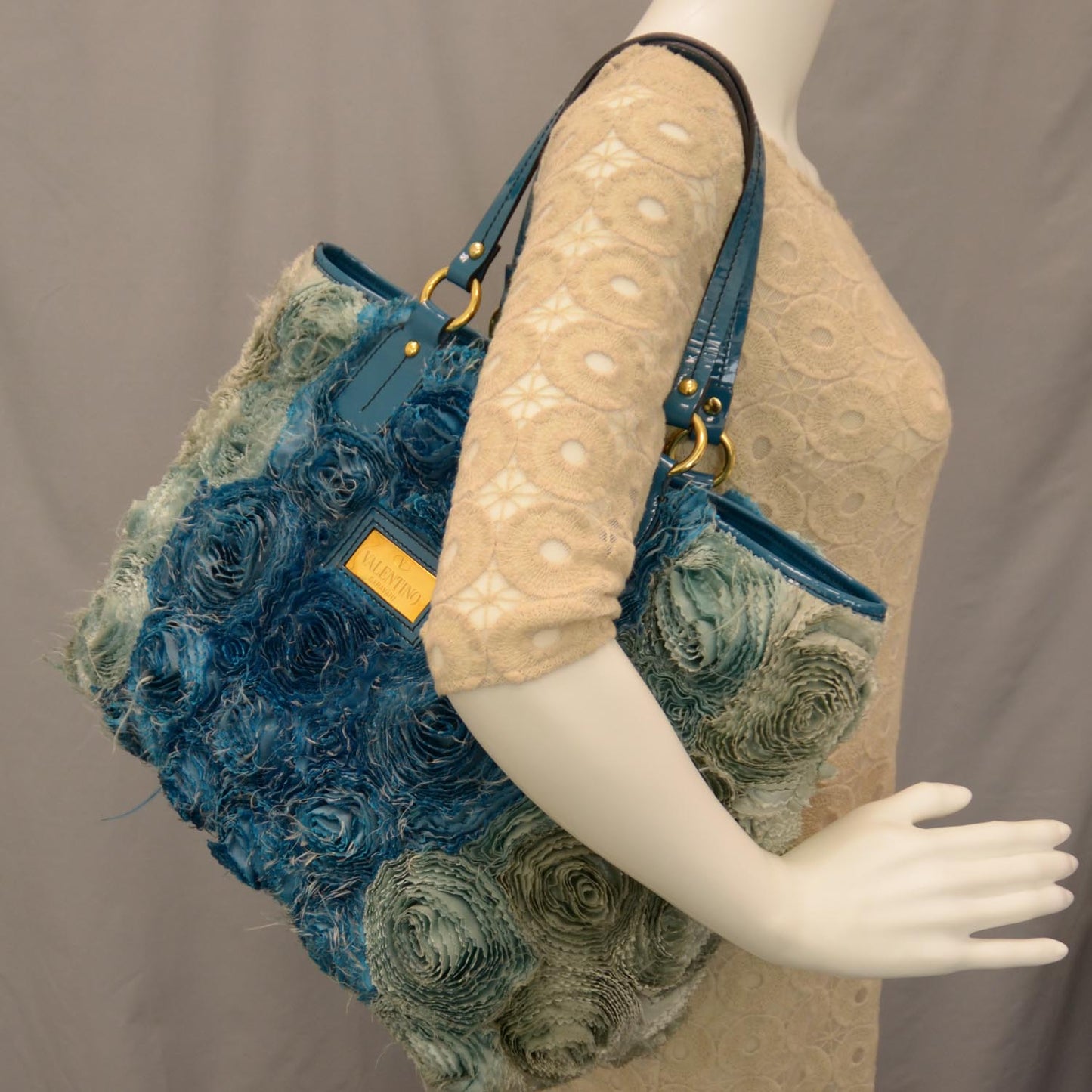Silk Rosier Tote Blue
