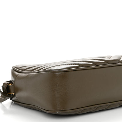 Saint Laurent Calfskin Matelasse Monogram Lou Camera Bag Military Olive 8 of 11