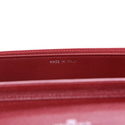 Chanel Caviar Quilted Wallet On Chain WOC Dark Red 6 of 9