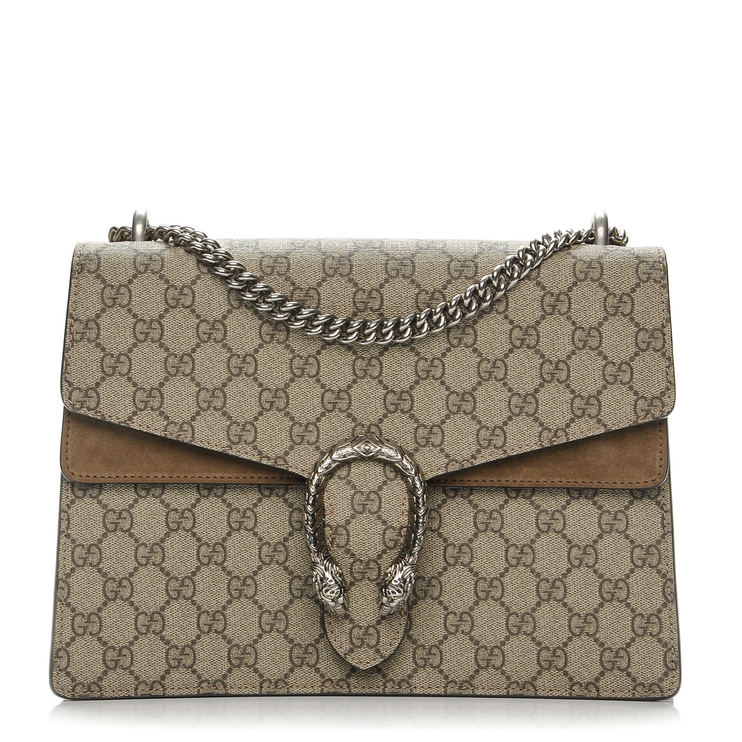 GG Supreme Monogram Medium Dionysus Shoulder Bag Taupe