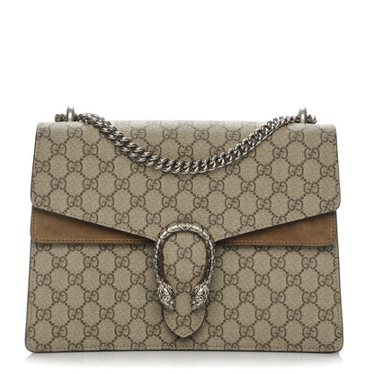 Gucci GG Supreme Monogram Medium Dionysus Shoulder Bag Taupe 1 of 7