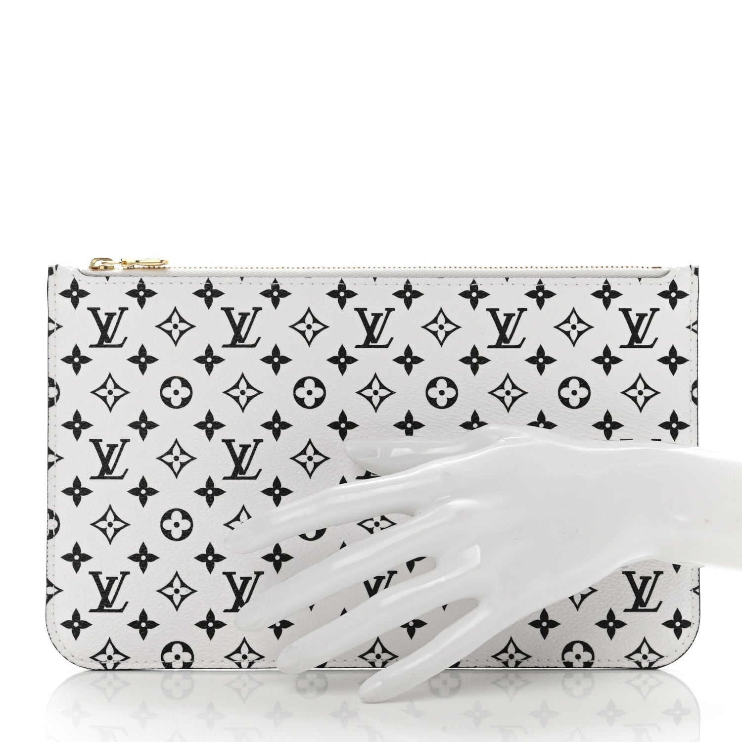 Louis Vuitton Monogram Giant Neverfull MM GM Pochette White 2 of 7