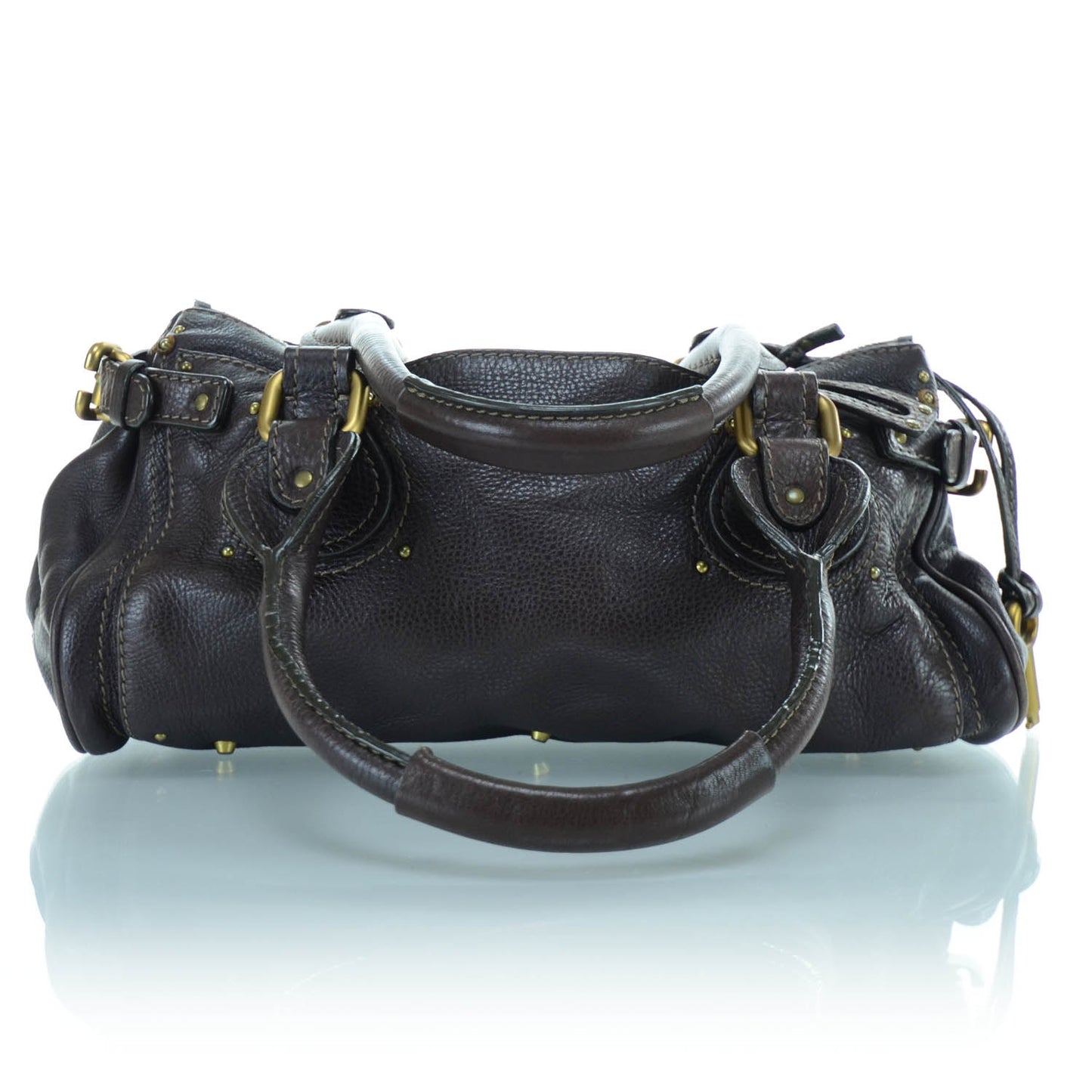 Leather Paddington Satchel Bordeaux
