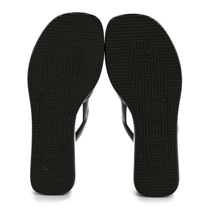 Hermes Nappa Gipsy Sandals 38 Black 6 of 12