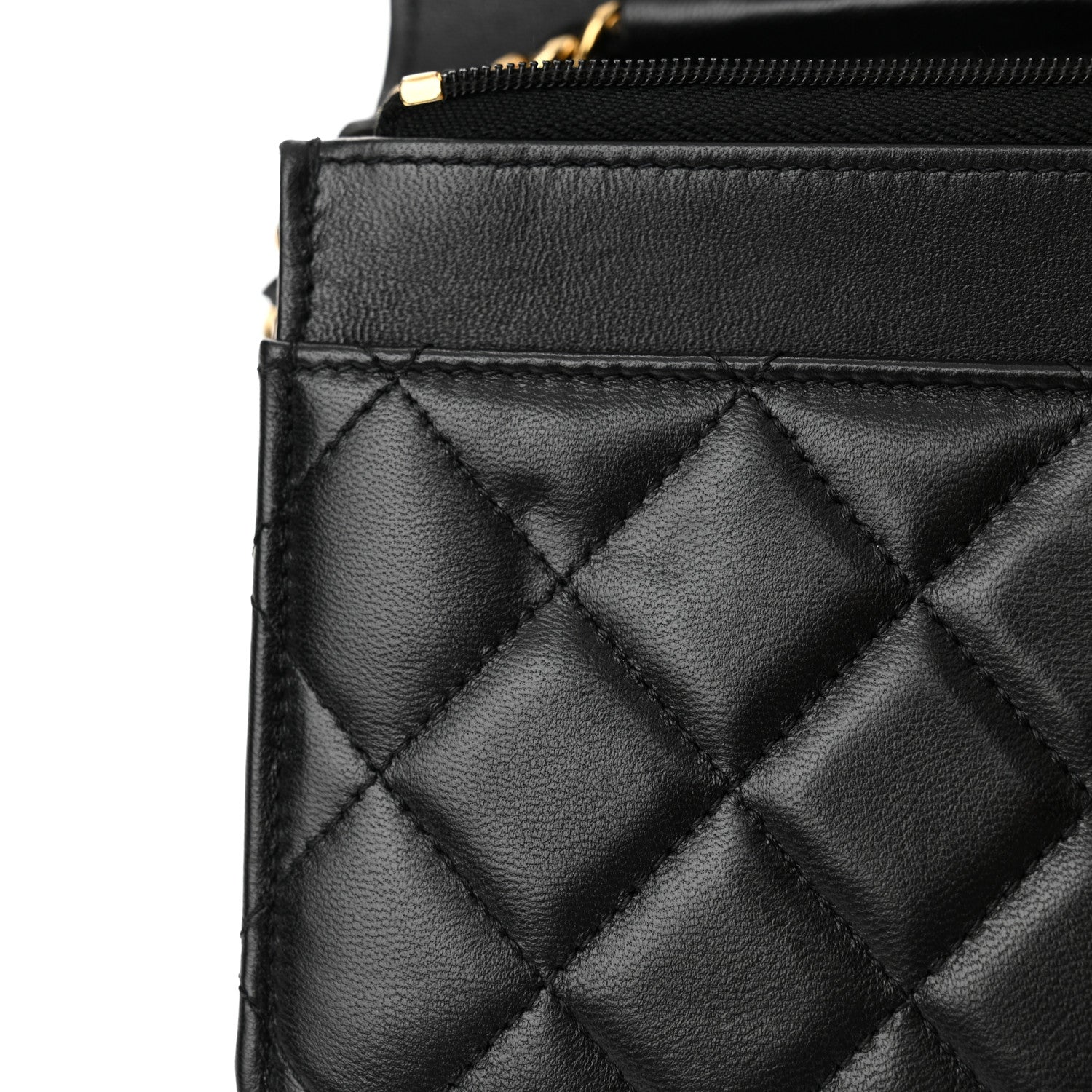 Chanel Lambskin Quilted Wallet On Chain WOC Black 12 of 12