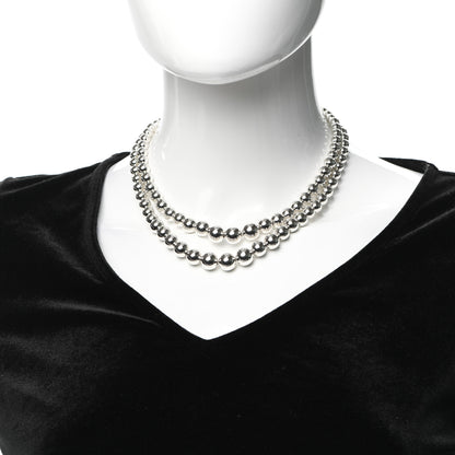 Tiffany Sterling Silver HardWear Graduated Ball Two-Row Necklace 2 of 6