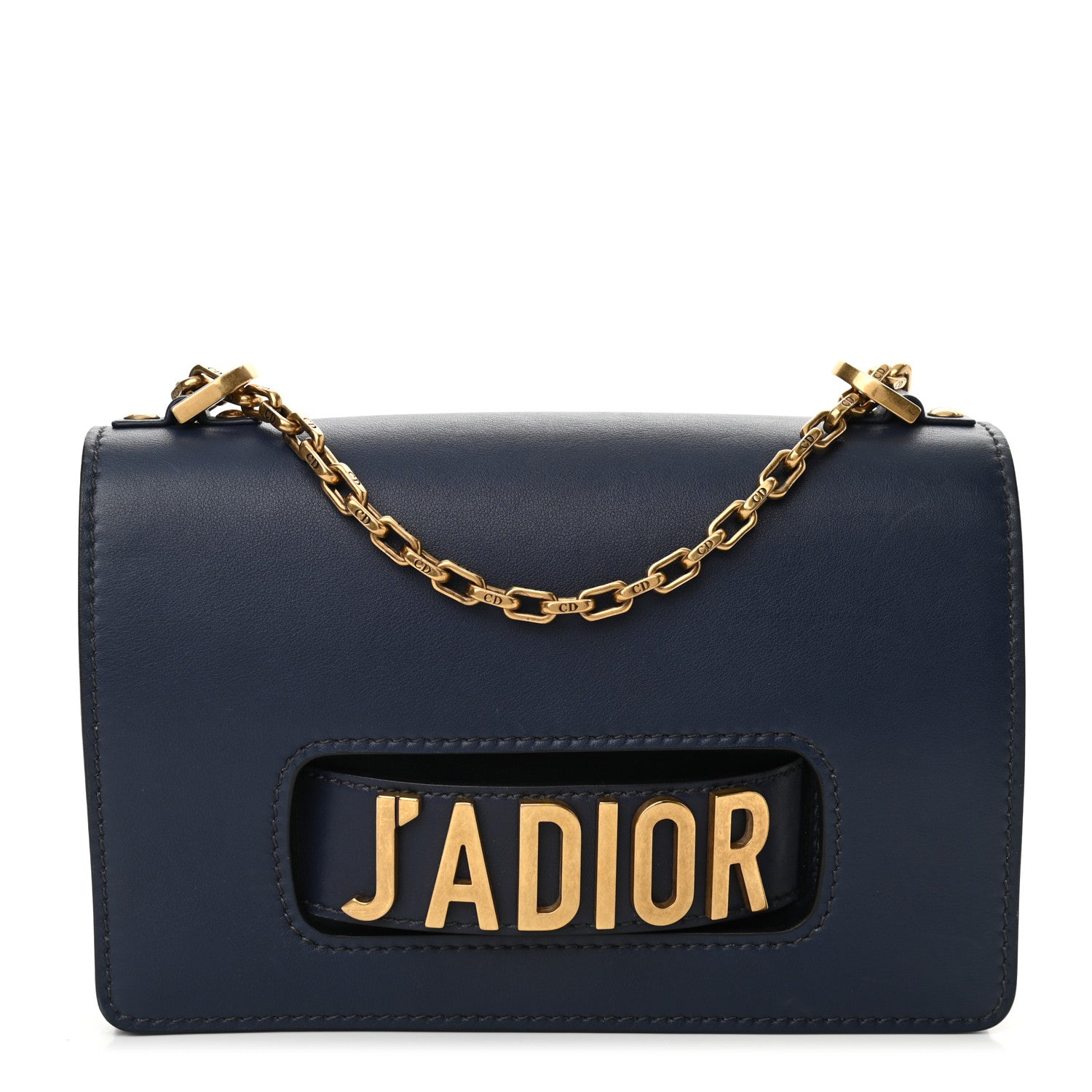 Christian Dior Calfskin J'Adior Chain Flap Bag Navy Blue 1 of 9