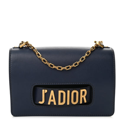 Christian Dior Calfskin J'Adior Chain Flap Bag Navy Blue 1 of 9
