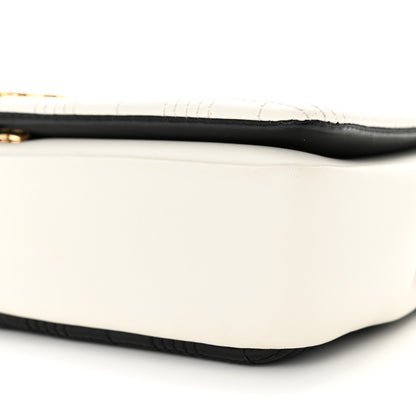 Burberry Lambskin Quilted Small Lola Bag White Black 10 of 12