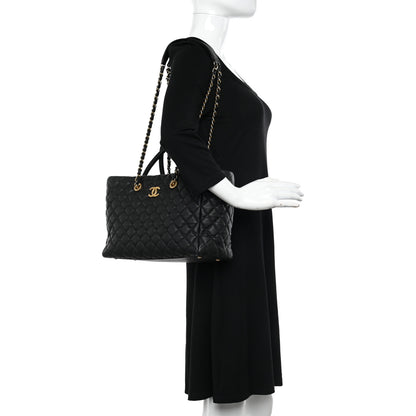 Chanel Caviar Quilted Coco Handle Shopping Tote Black 2 of 11