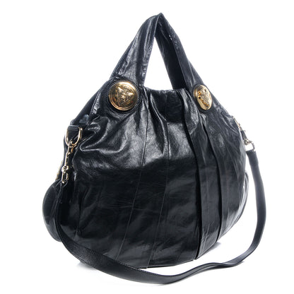 Gucci Leather Embroidered Large Hysteria Tote Black 3 of 8