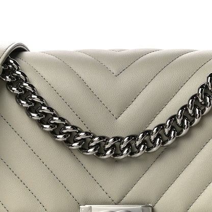Chanel Calfskin Chevron Quilted Medium Boy Flap Grey 11 of 11