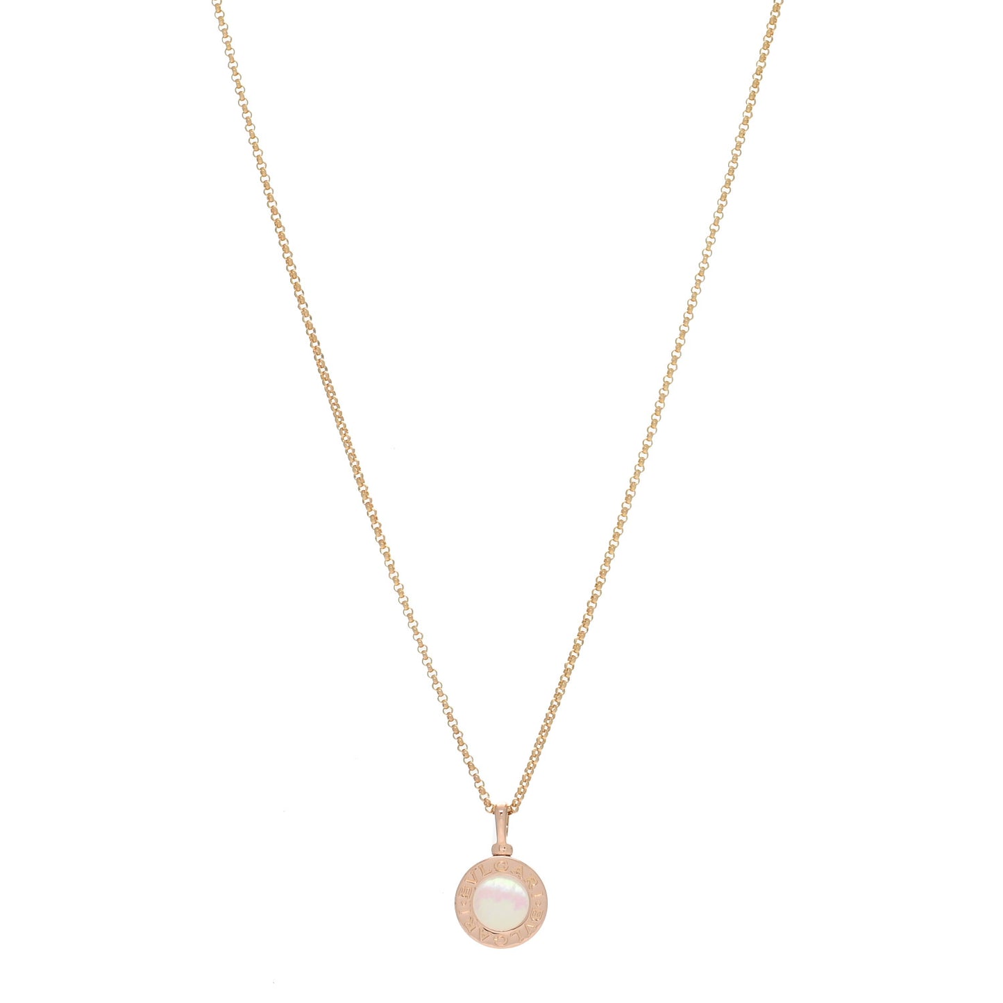 18K Rose Gold Mother of Pearl BVLGARI BVLGARI Pendant Necklace