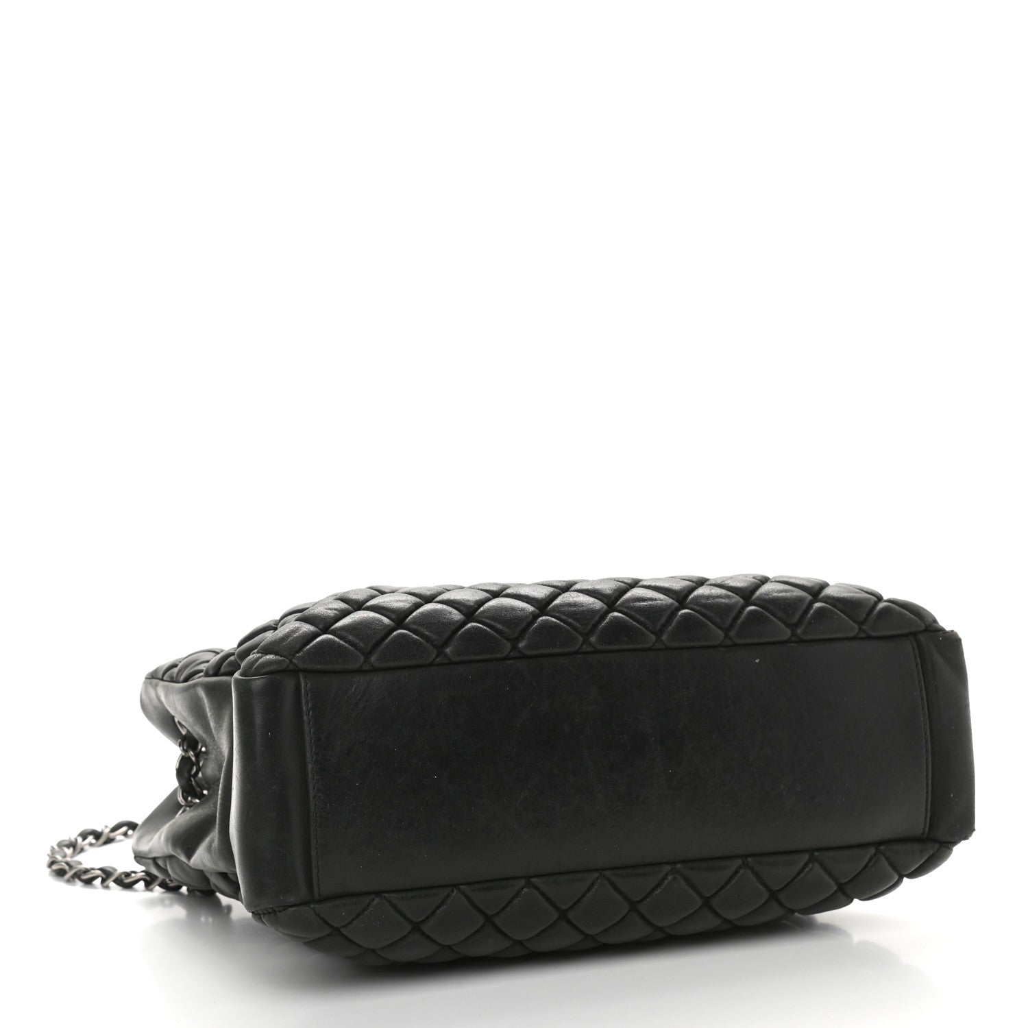 Chanel Lambskin Quilted Medium New Bubble North South Tote Black 3 of 9