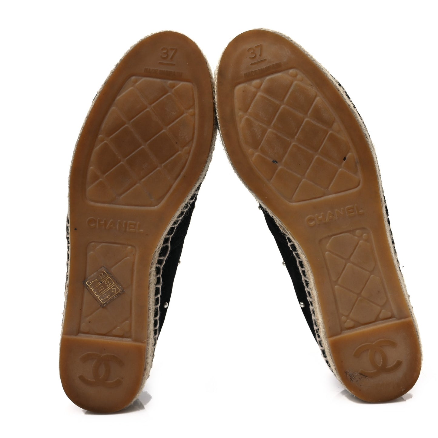 Suede Pearl CC Espadrilles 37 Black