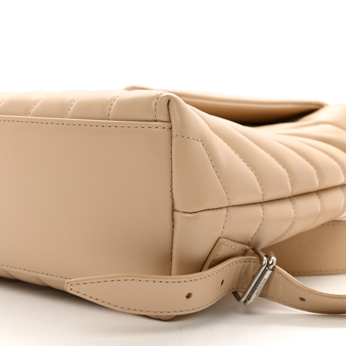 Calfskin Y Quilted Monogram Small Loulou Backpack Nude Powder
