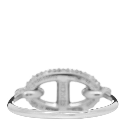 Hermes 18K White Gold Diamond Farandole Ring 52 6 3 of 5