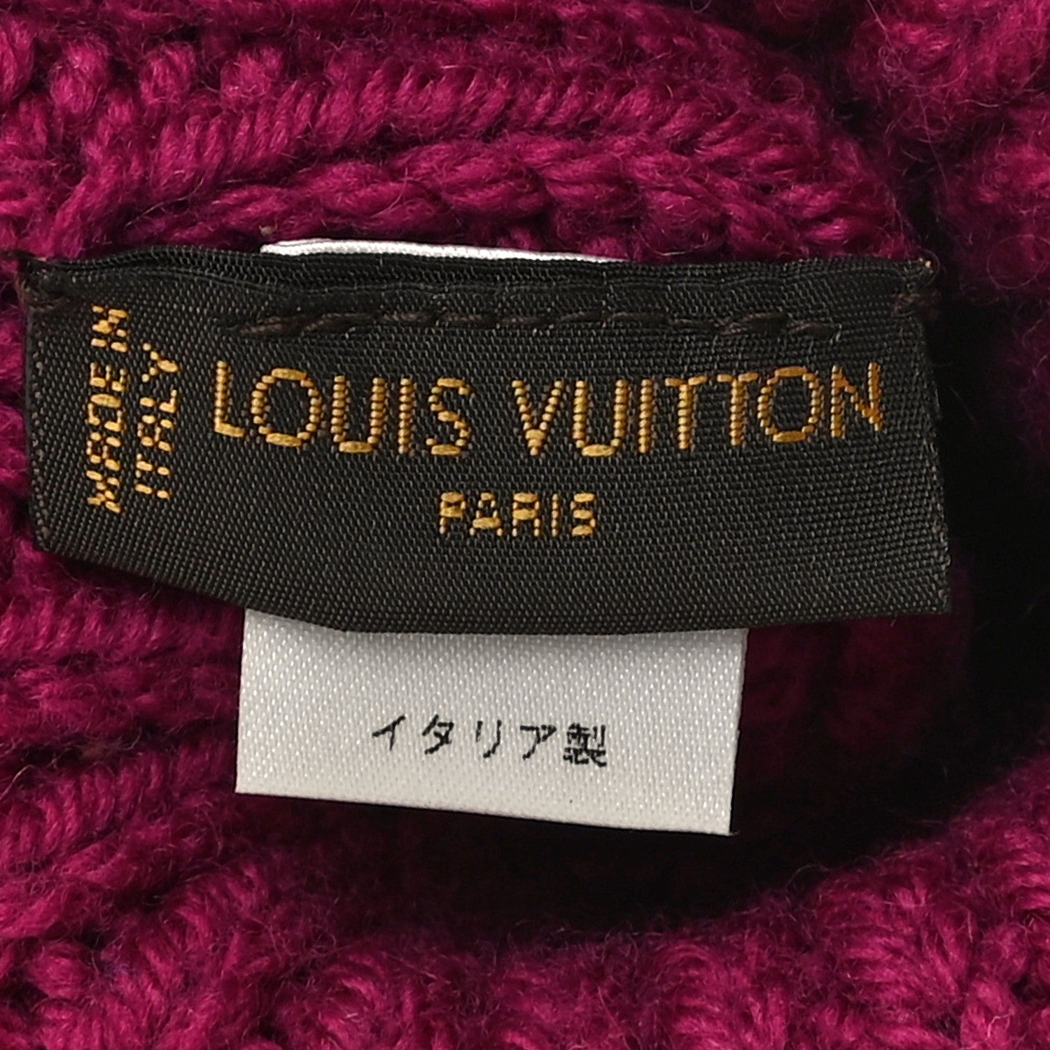 Louis Vuitton Wool Mittens Fuchsia 4 of 5
