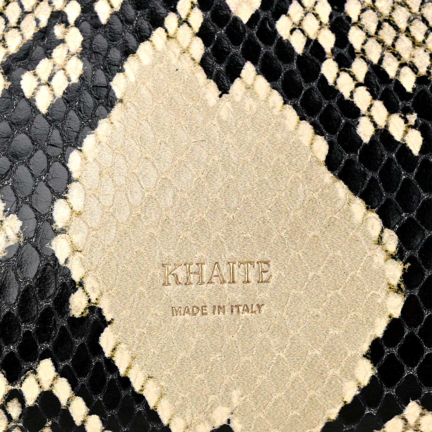 Calfskin Python Embossed Audrey Crossbody  Natural