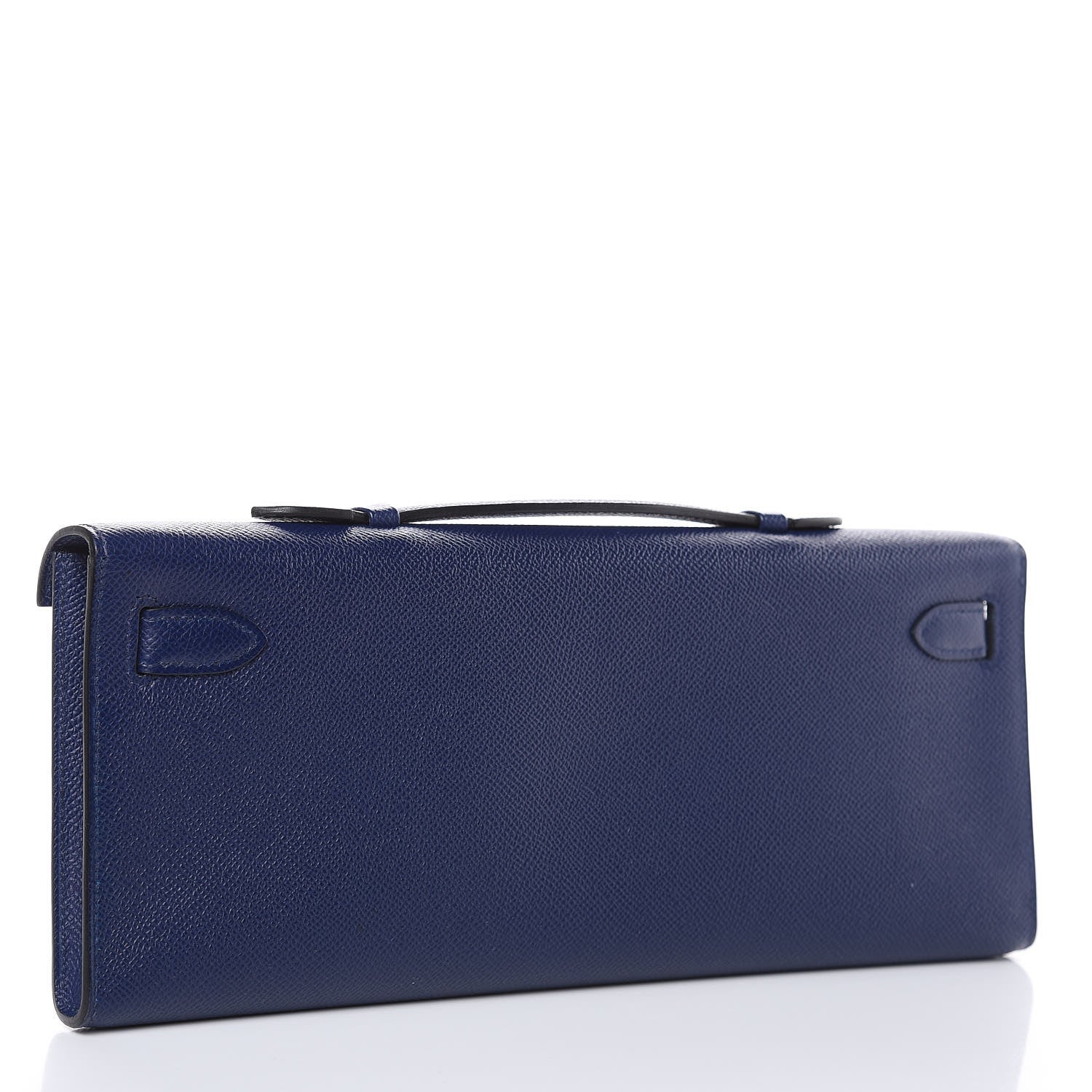 Hermes Epsom Kelly Cut Clutch Pochette Bleu Saphir 3 of 10