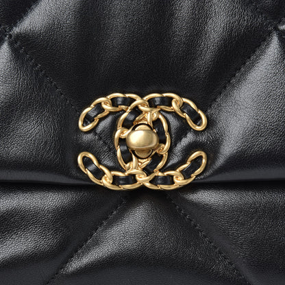 Chanel Lambskin Quilted Medium Chanel 19 Flap Black 9 of 10