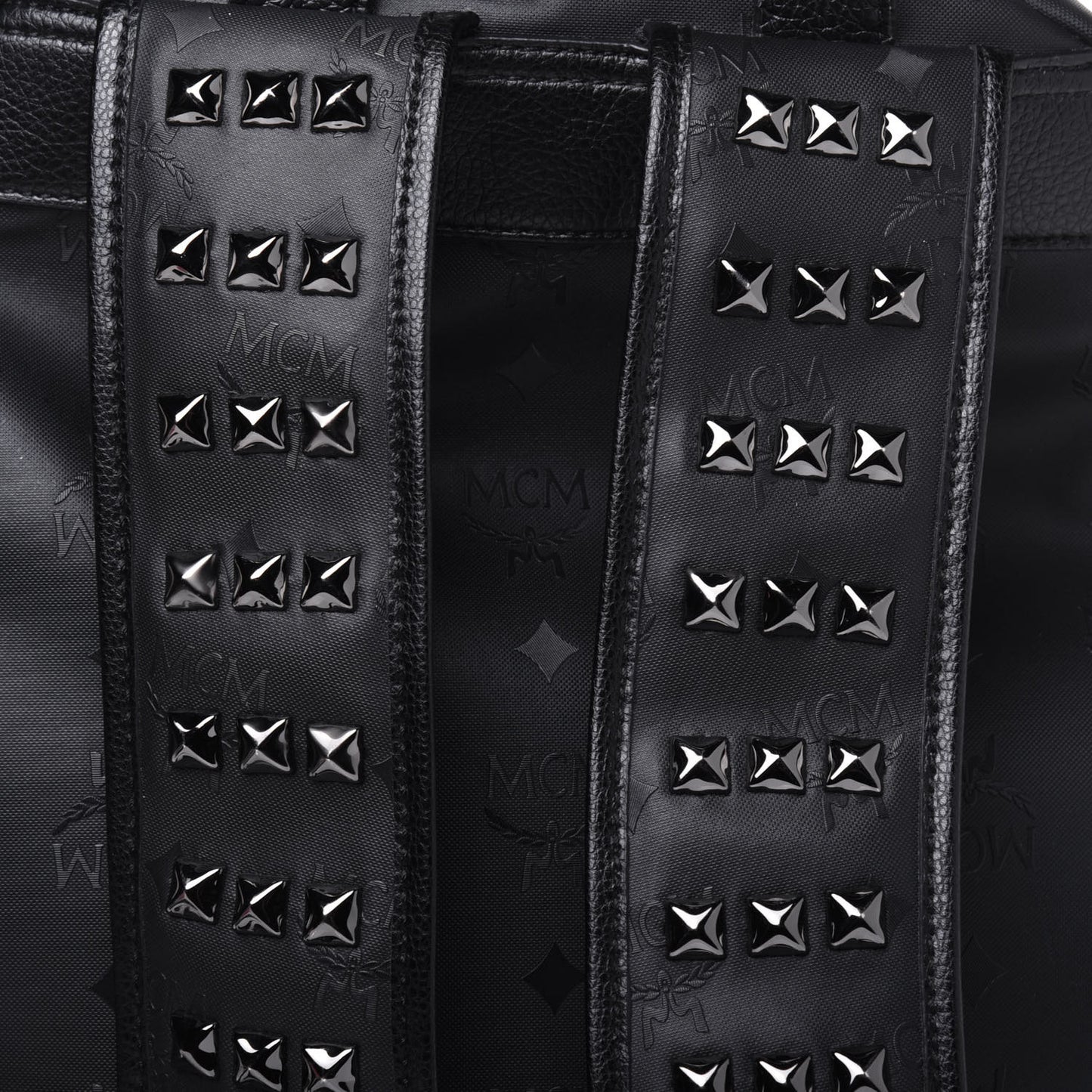 Calfskin Medium Studded Backpack Black