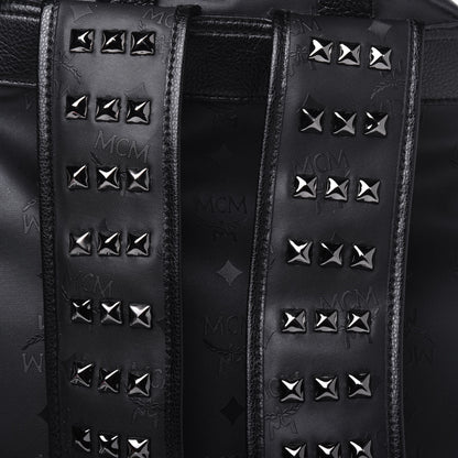 MCM Calfskin Medium Studded Backpack Black 18 of 18