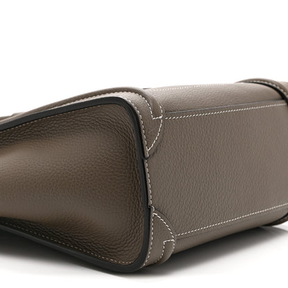 Celine Drummed Calfskin Nano Luggage Souris 9 of 10