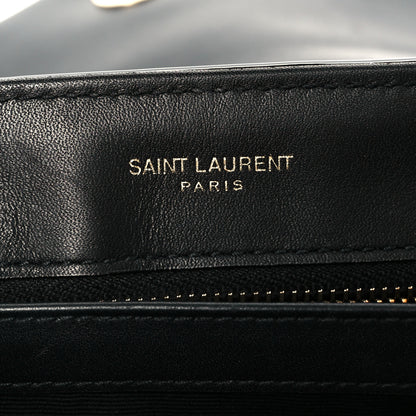 Saint Laurent Patent Y Quilted Monogram Toy Loulou Crossbody Bag Black 6 of 11