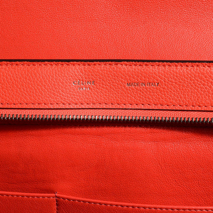 Celine Drummed Calfskin Suede Medium Trapeze Vermillion 6 of 8