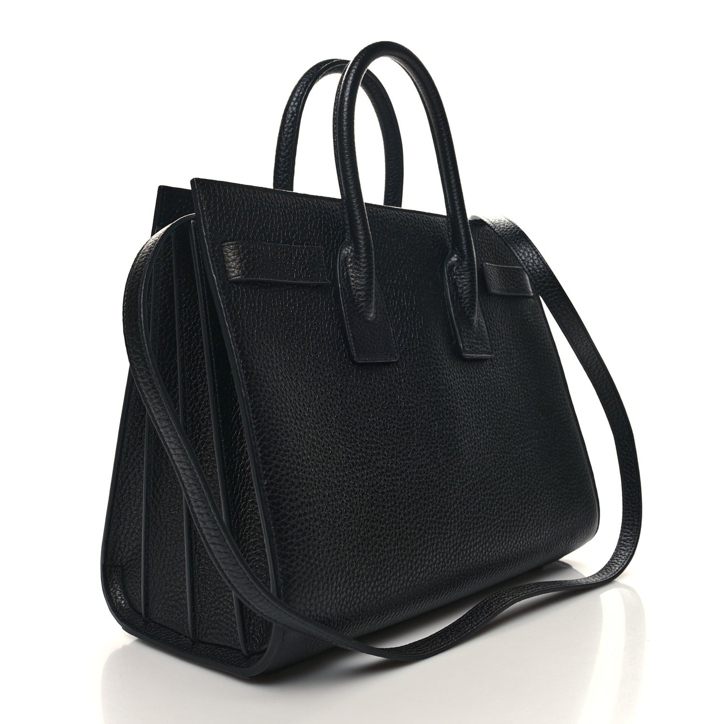 Grained Calfskin Small Sac De Jour Black