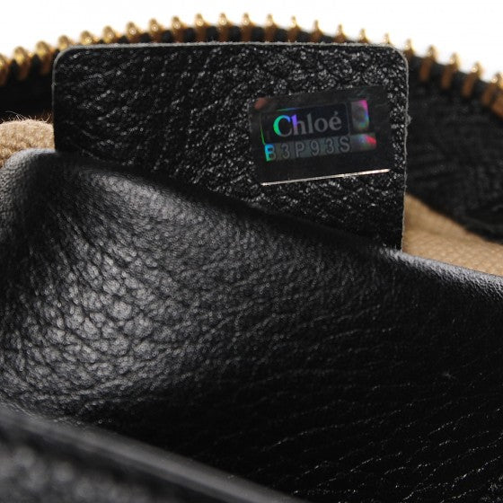 Grained Calfskin Suede Medium Faye Tote Black