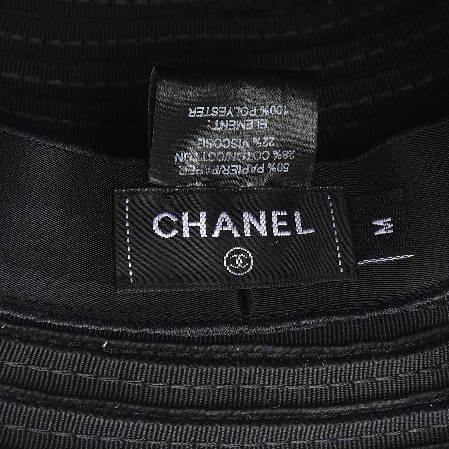 Chanel Cotton Viscose CC Bucket Hat M Black 8 of 8