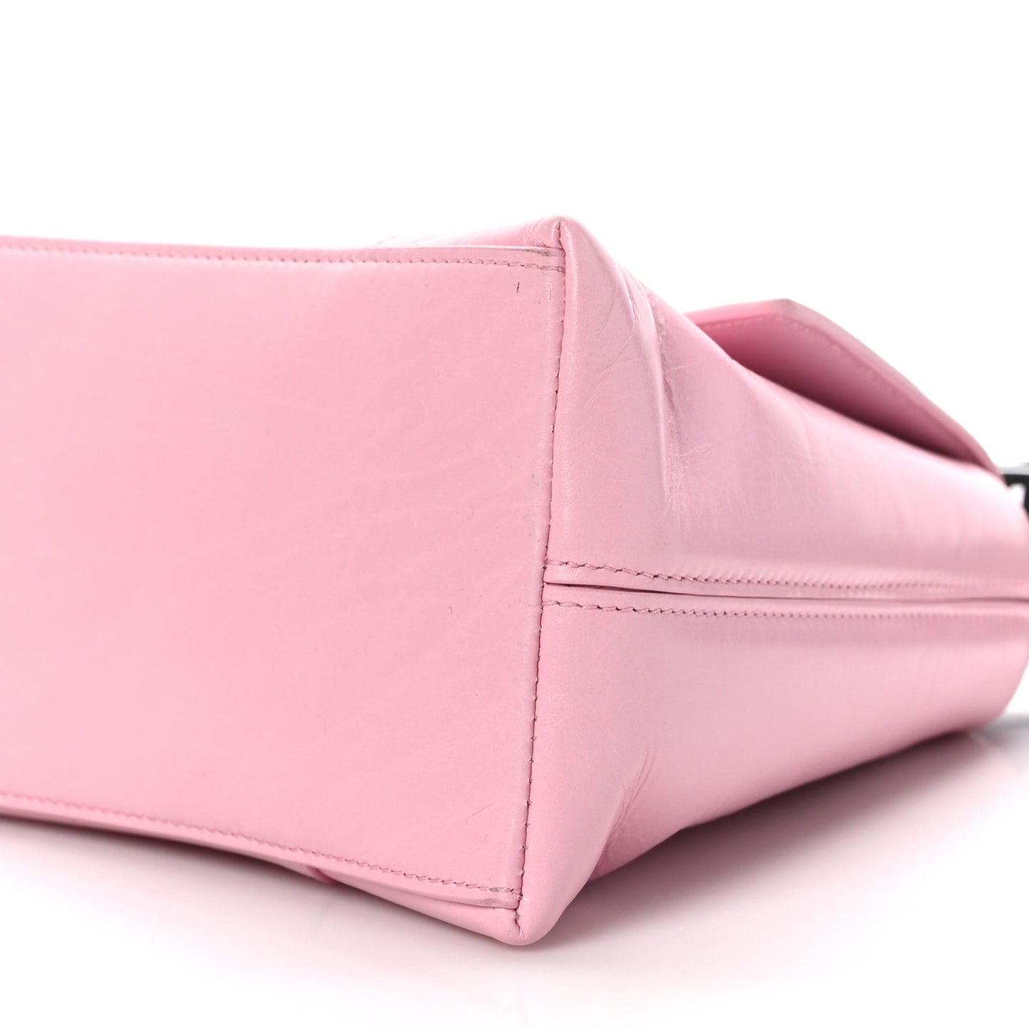 Calfskin S Downtown Shoulder Bag Candy Pink Black