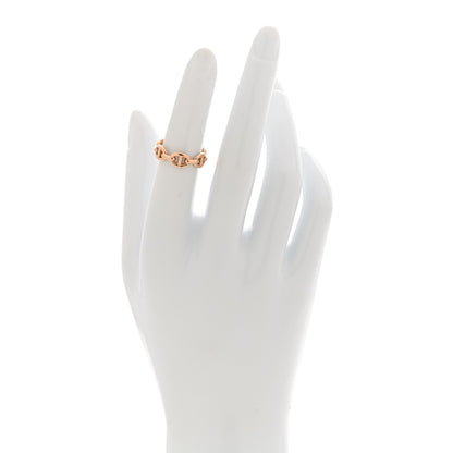 Hermes 18K Rose Gold PM Chaine d'Ancre Enchainee Ring 49 5 2 of 6