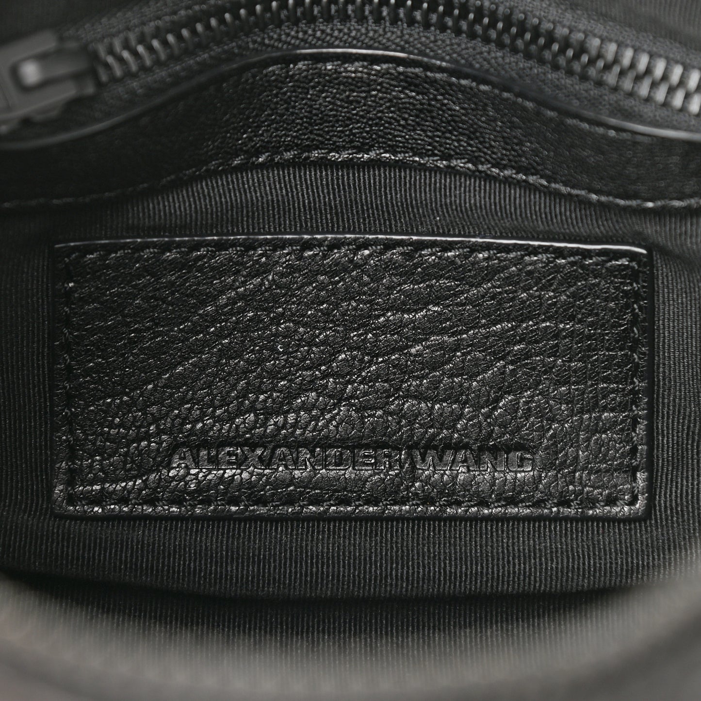 Pebbled Lambskin Mini Rockie Black Matte Bronze Black Hardware