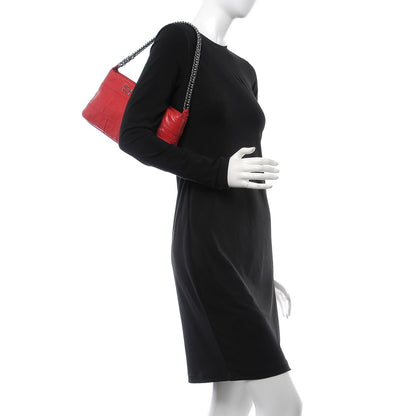 Chanel Lambskin Square Stitched Lax Shoulder Bag Red 2 of 8