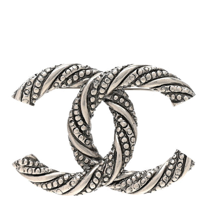 Chanel Ruthenium Twisted CC Brooch 1 of 4