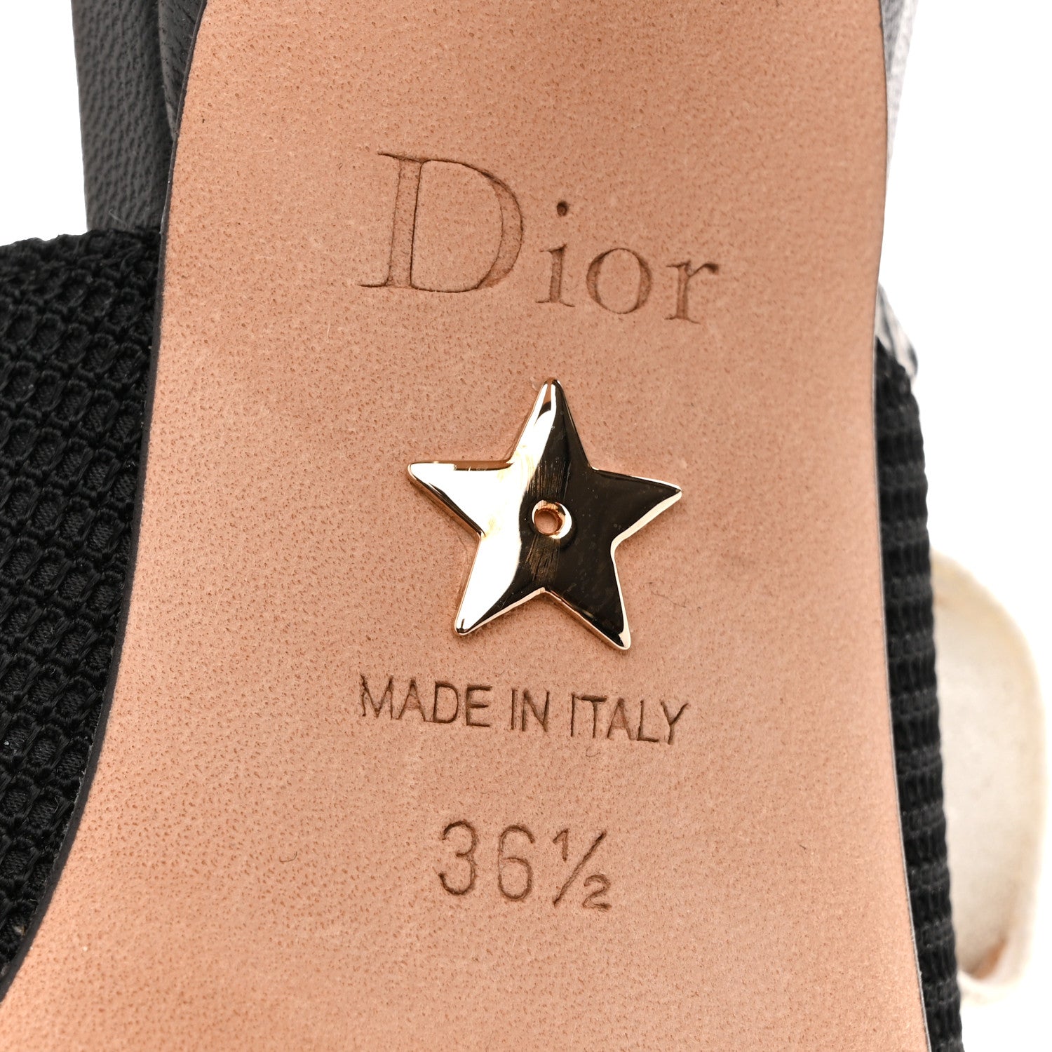 Christian Dior Technical Canvas Ribbon J Adior Slingback 65mm