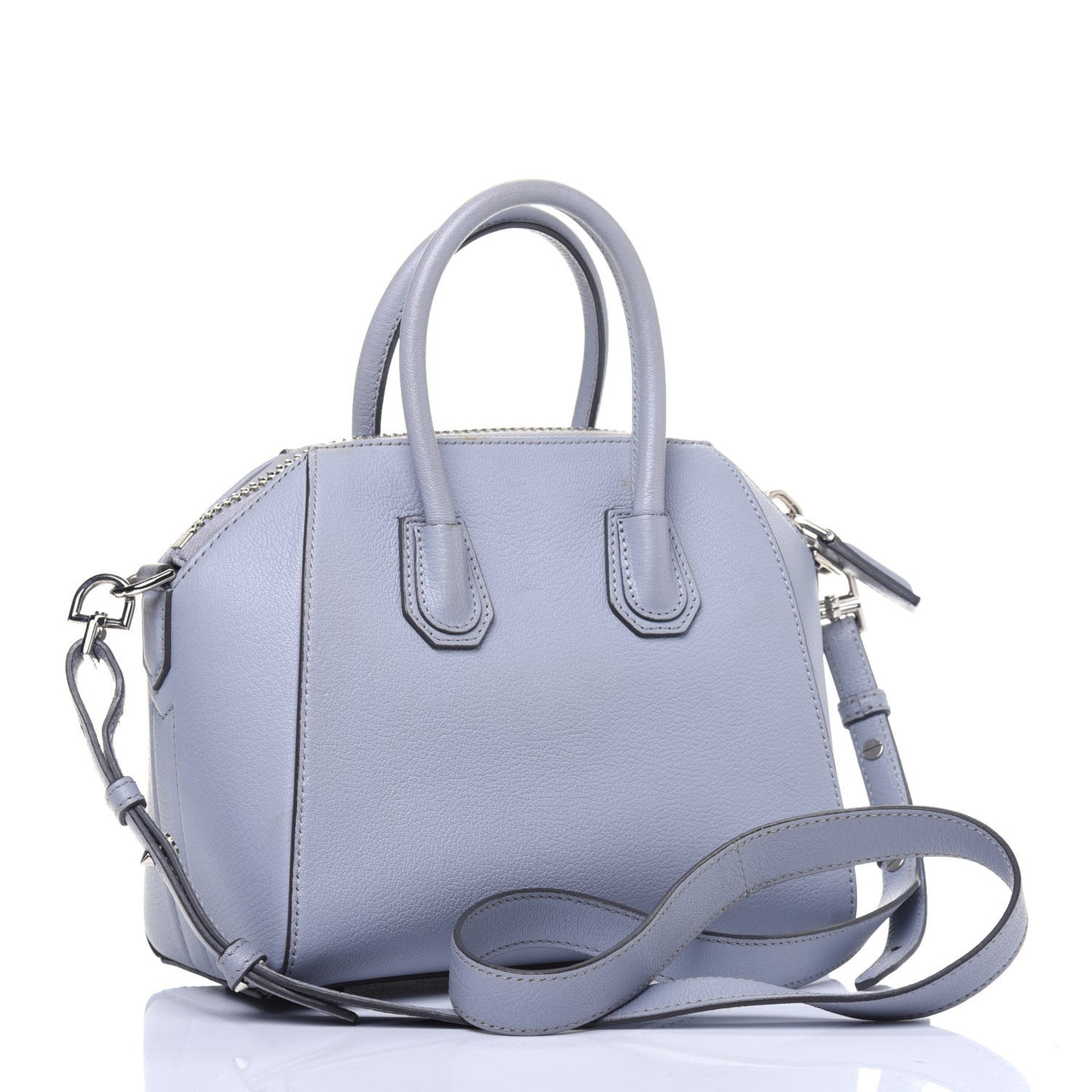 Sugar Goatskin Mini Antigona Grey Blue