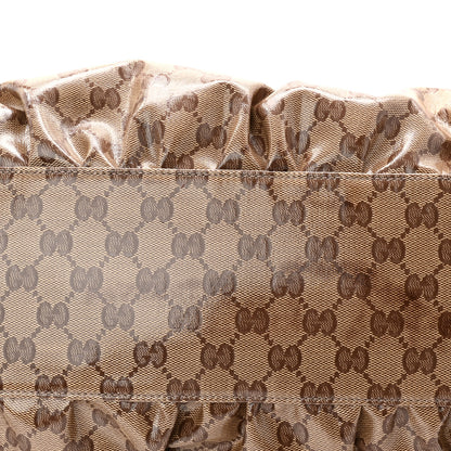 Gucci Crystal Monogram Large D Gold Hobo Dark Brown 21 of 21