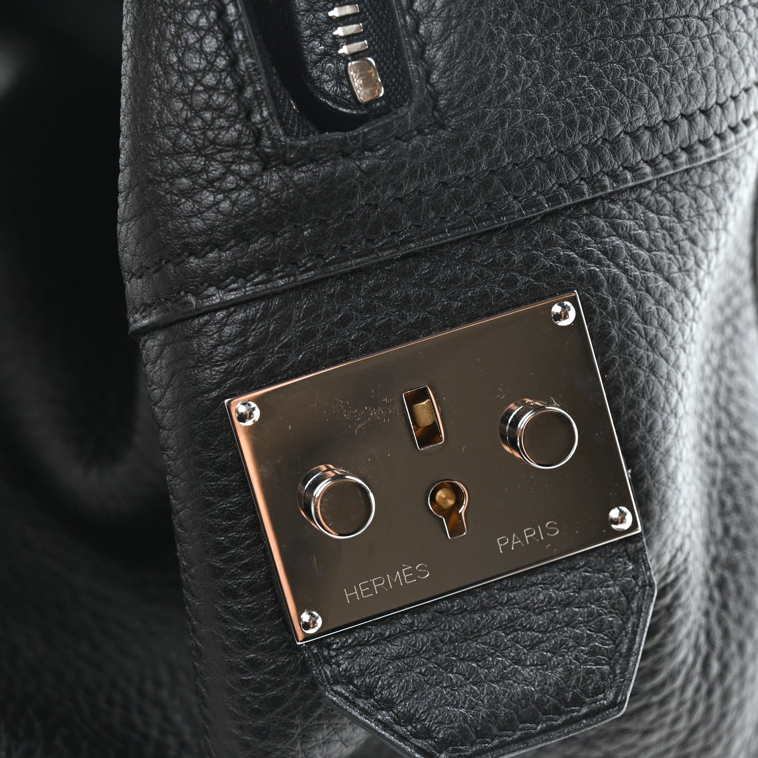 Hermes Taurillon Clemence Steve 45 Black 6 of 10