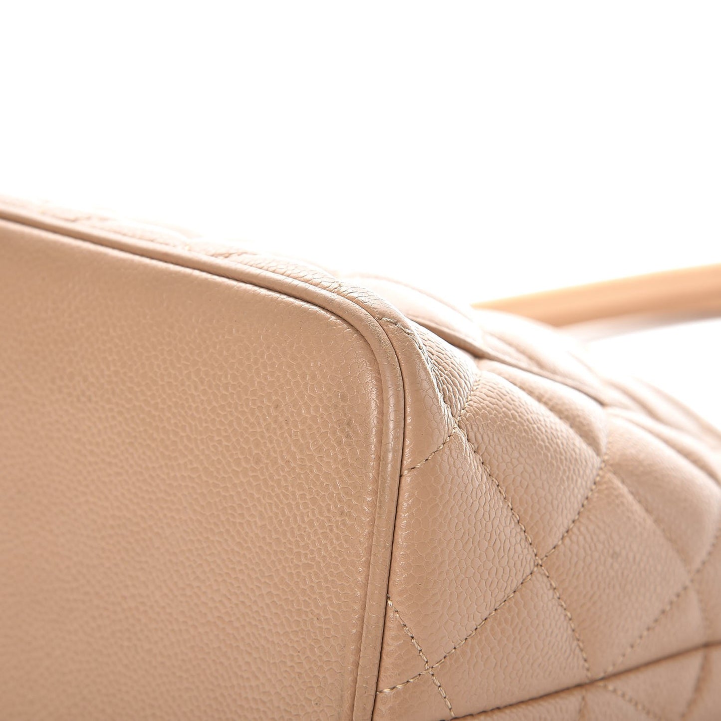 Caviar Quilted Medallion Tote Beige
