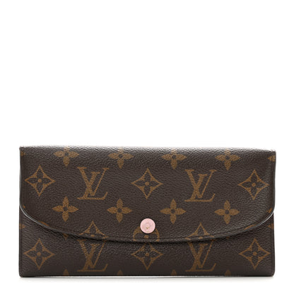 Louis Vuitton Monogram Emilie Wallet Rose Ballerine 1 of 8